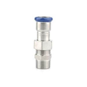 ADAPTOR UNION WITH MALE  THREAD, STAINLESS STEEL  NUT AND EPDM FLAT SEAL