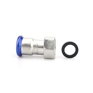 ADAPTOR WITH UNION NUT IN  STAINLESS STEEL AND EPDM FLAT SEAL