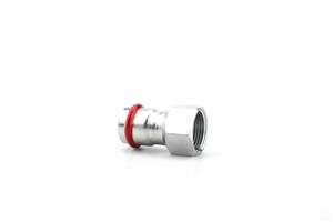 ADAPTOR WITH UNION NUT IN STAINLESS STEEL AND EPDM FLAT SEAL